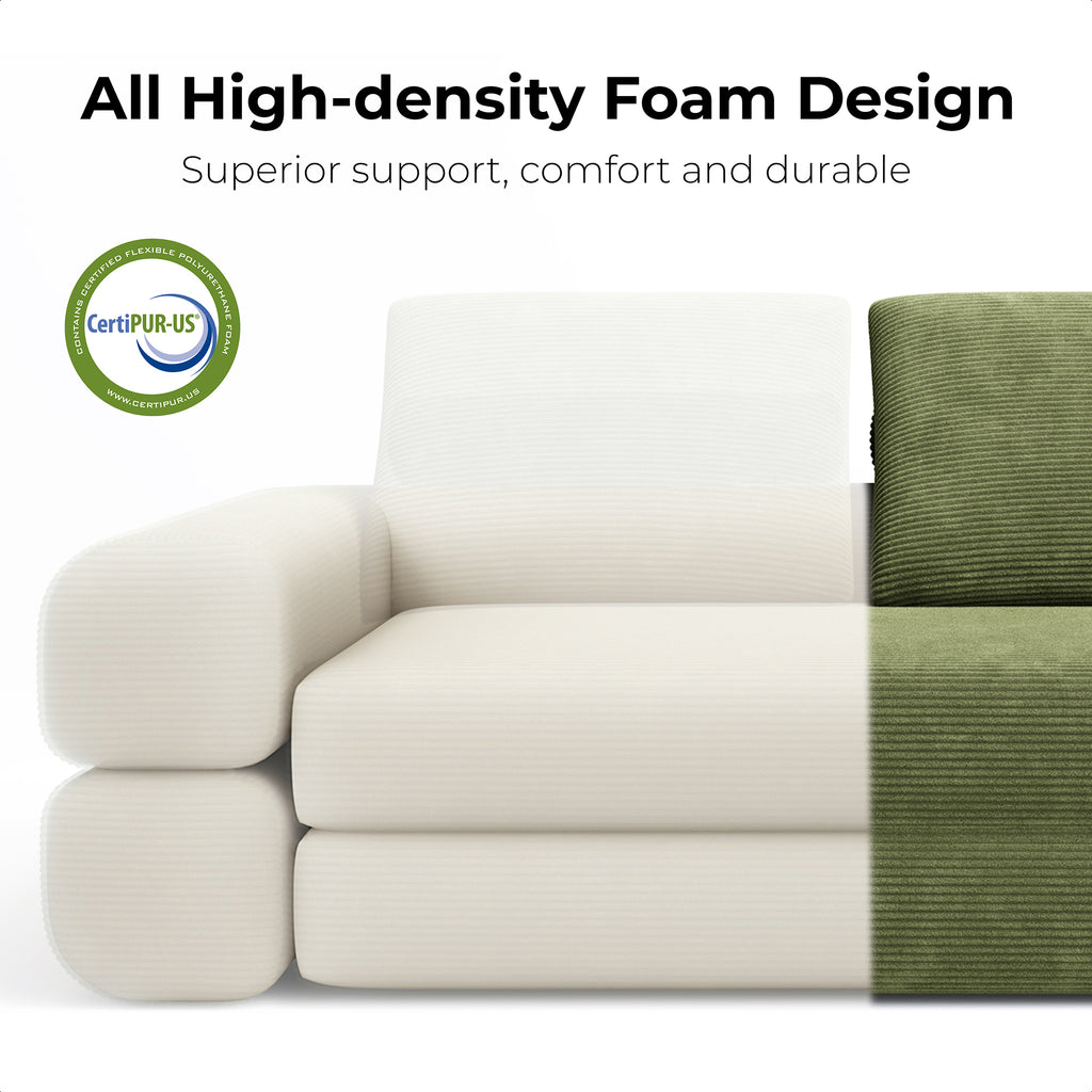 LIKIMIO 3-in-1 Convertible Sofa Bed & Foldable Mattress