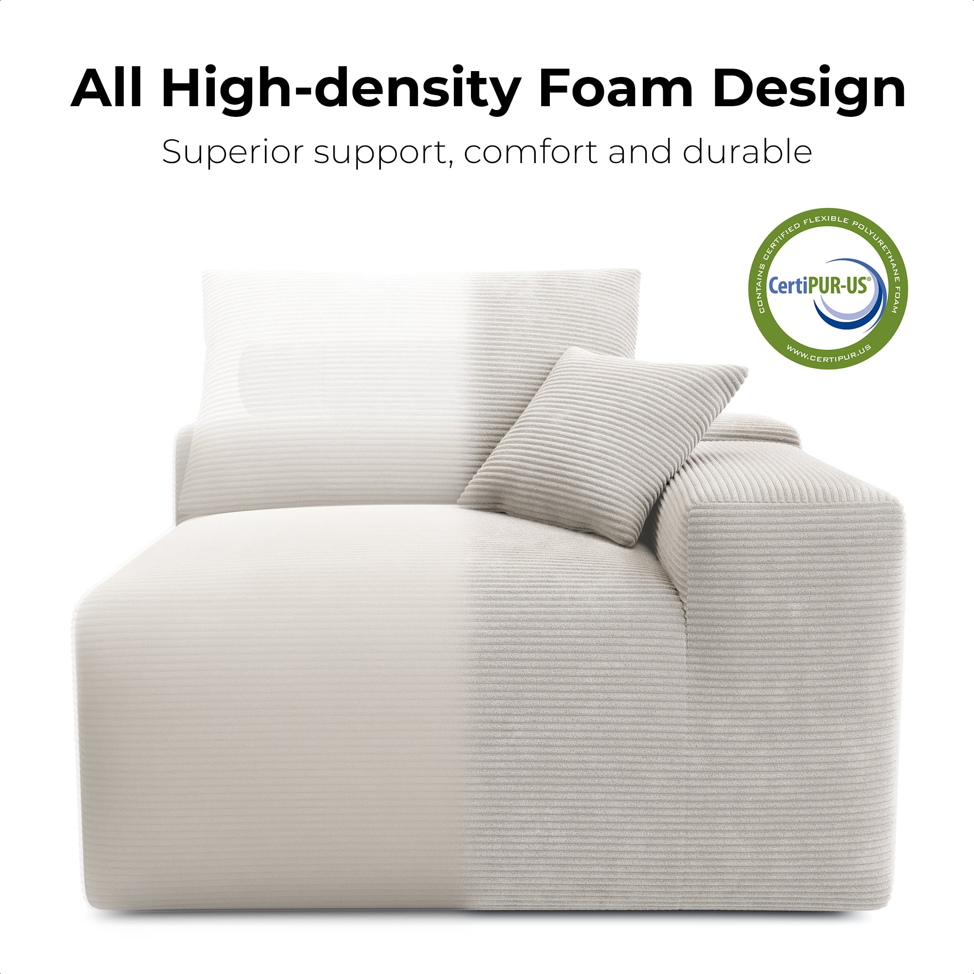 LIKIMIO 120" L-Shaped Sofa