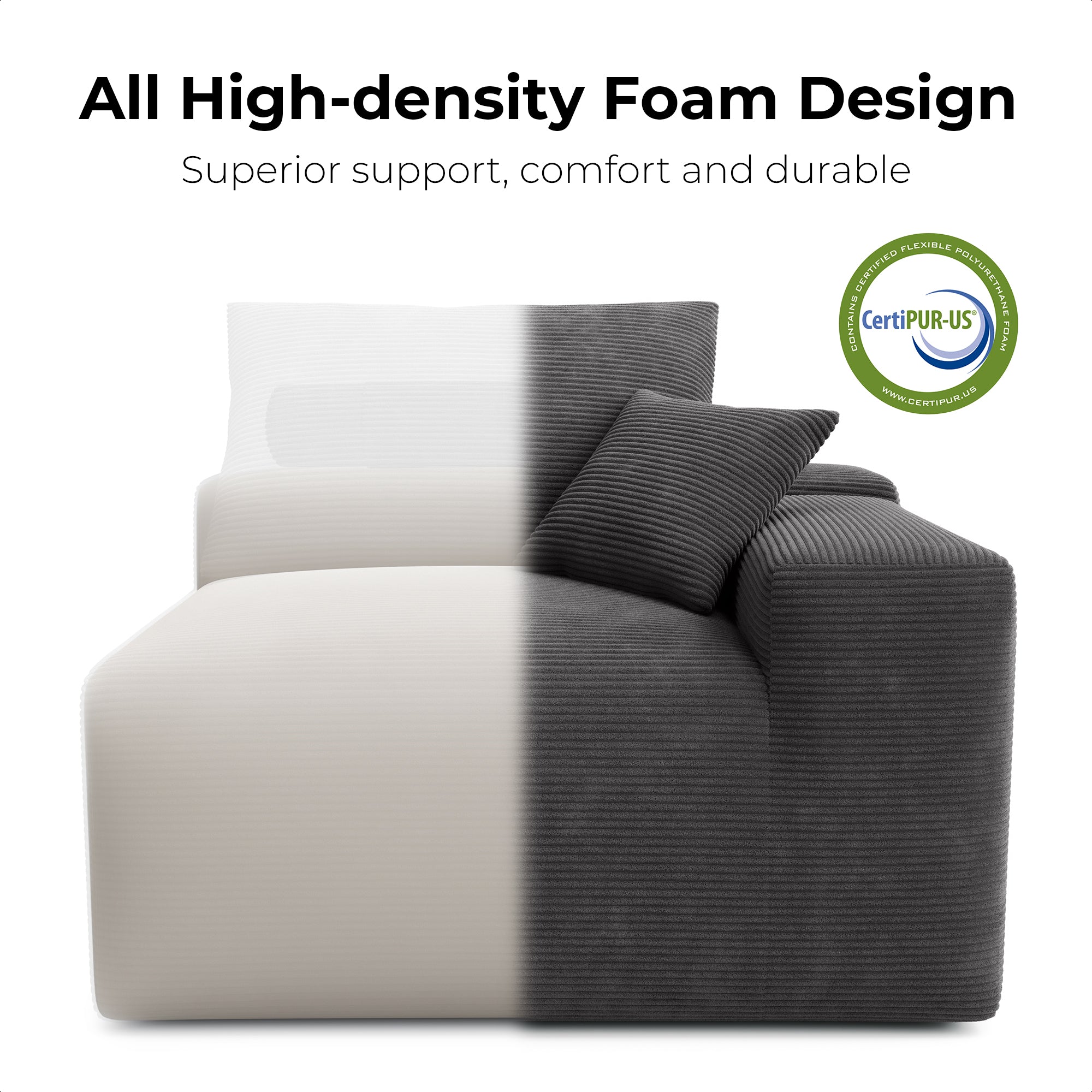 LIKIMIO 120" L-Shaped Sofa