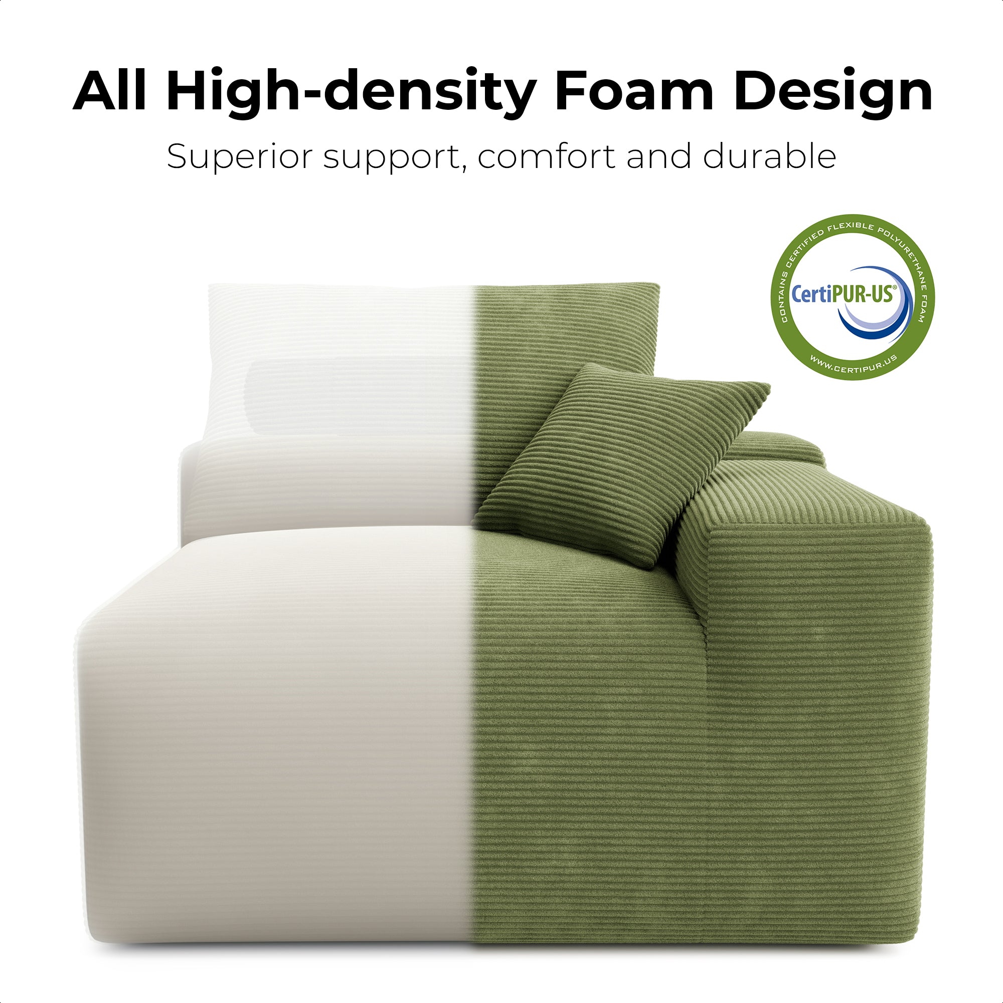 LIKIMIO 120" L-Shaped Sofa