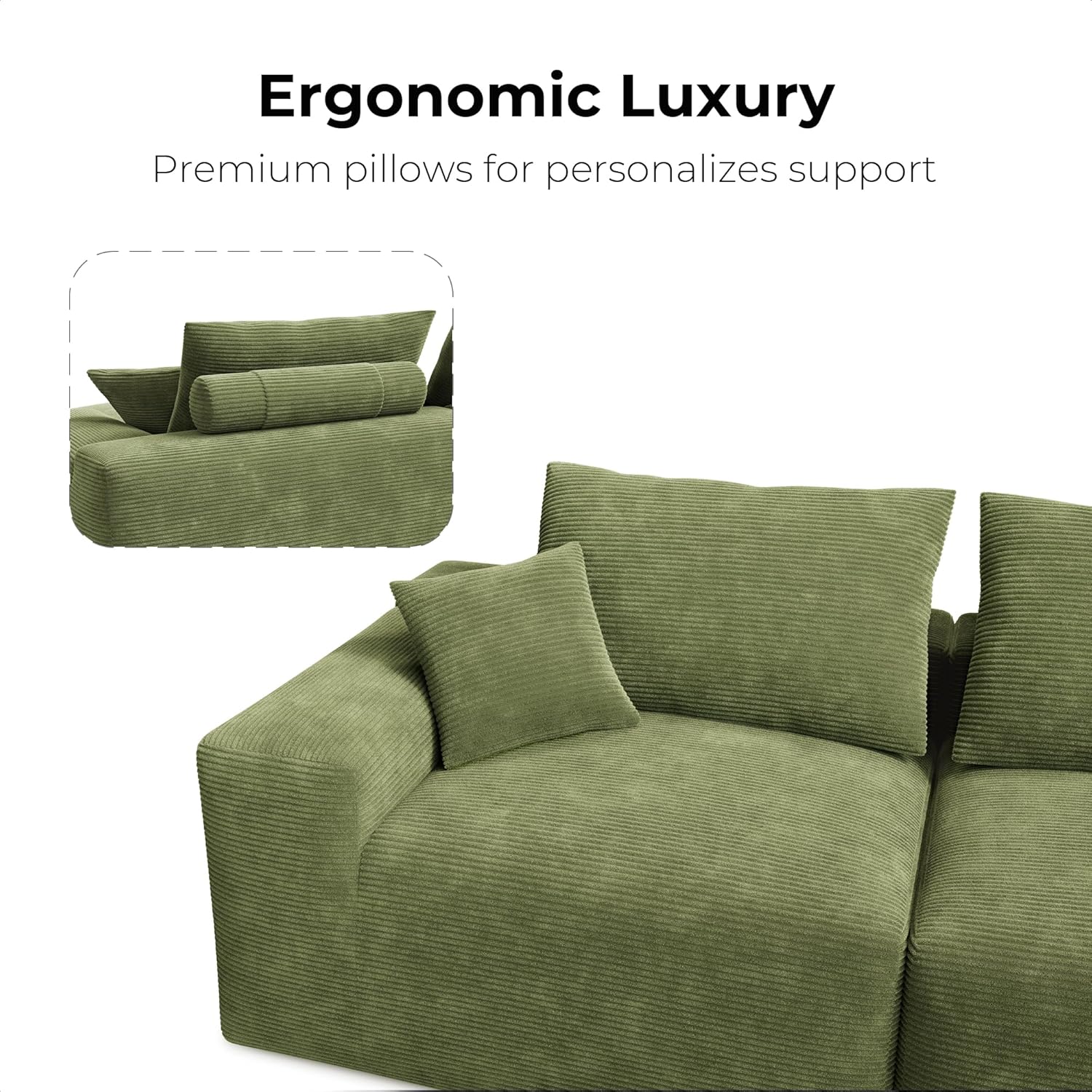 LIKIMIO 120" L-Shaped Sofa