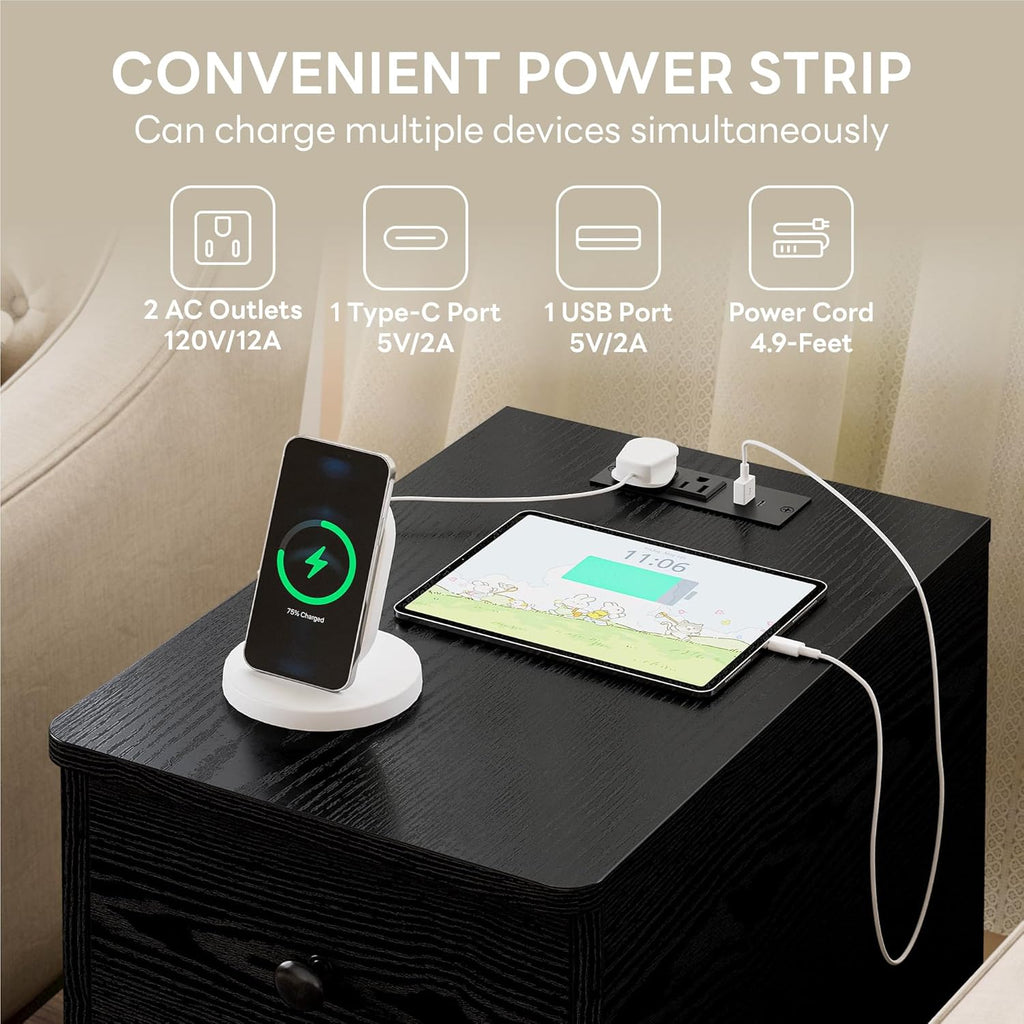 LIKIMIO Charging Station End Table