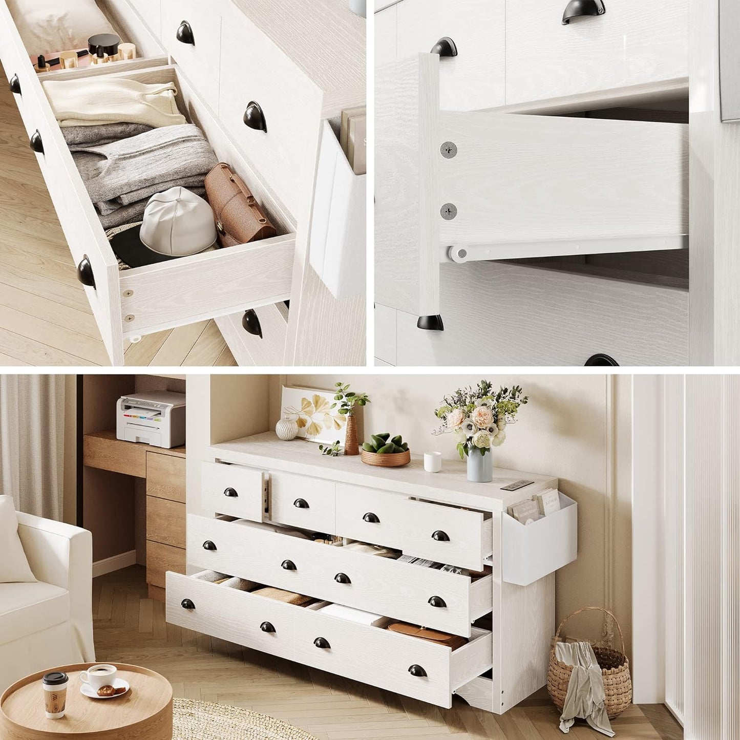 8 Drawer Dresser White