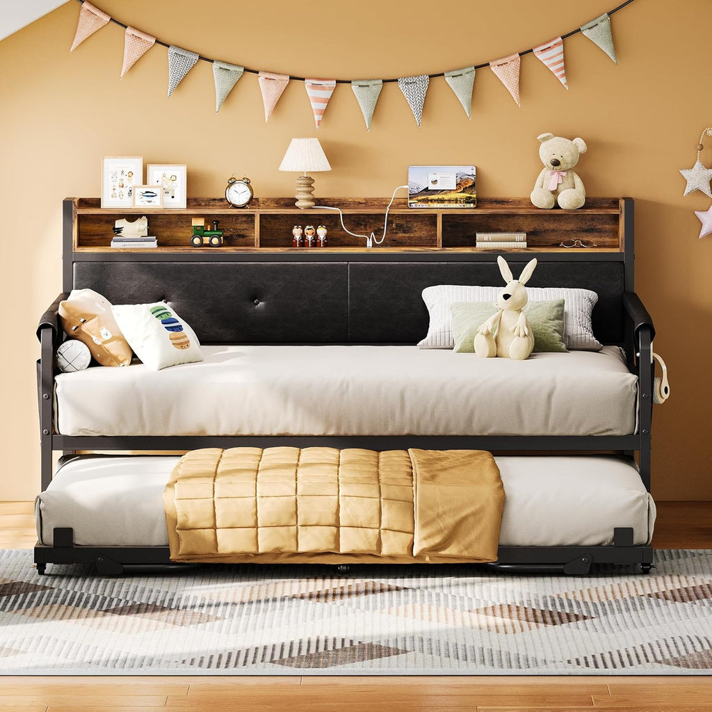 LIKIMIO Storage Sofa Bed on Casters