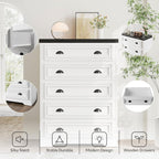 LIKIMIO 5-Drawer 43" Tall Dresser with Built-in Charging Station