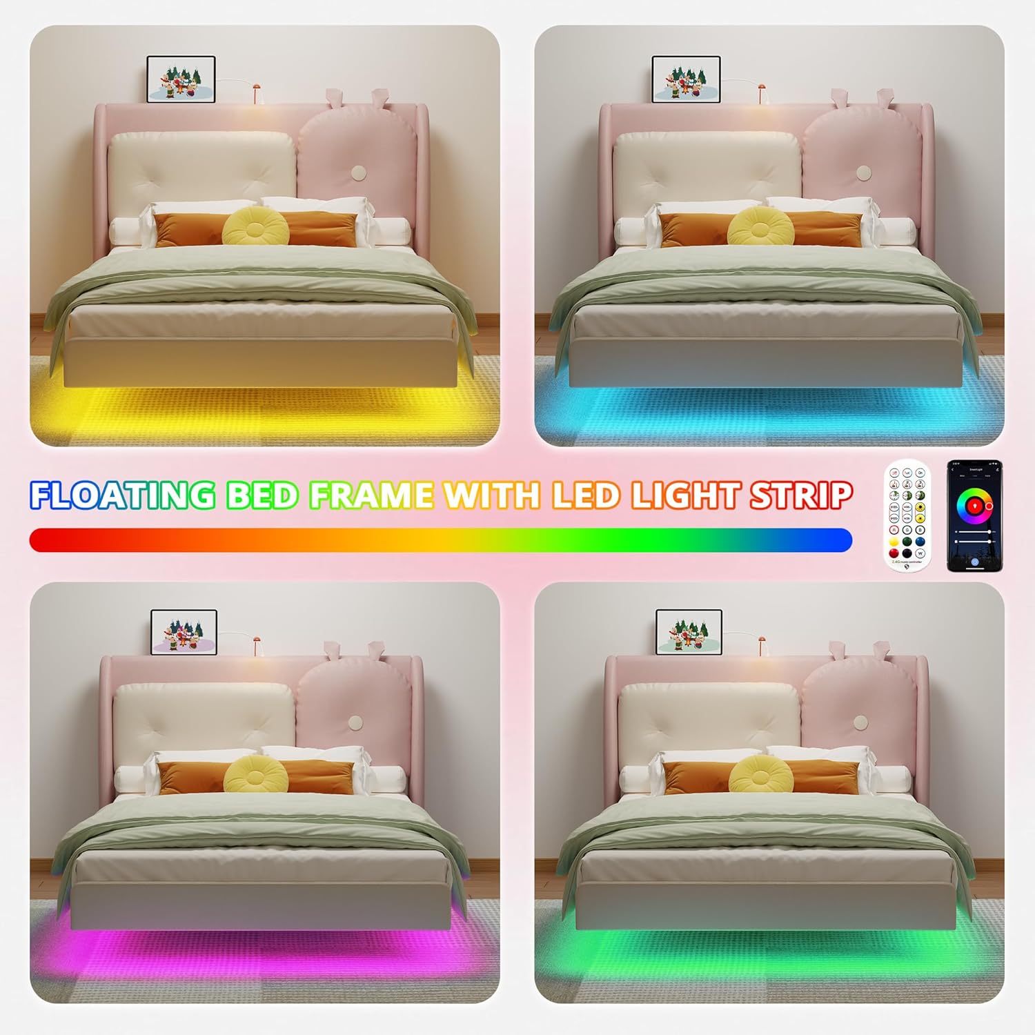 LIKIMIO Floating Bed Frame