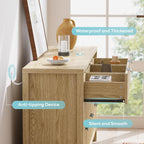 LIKIMIO Grooved Wood Dresser （59“）