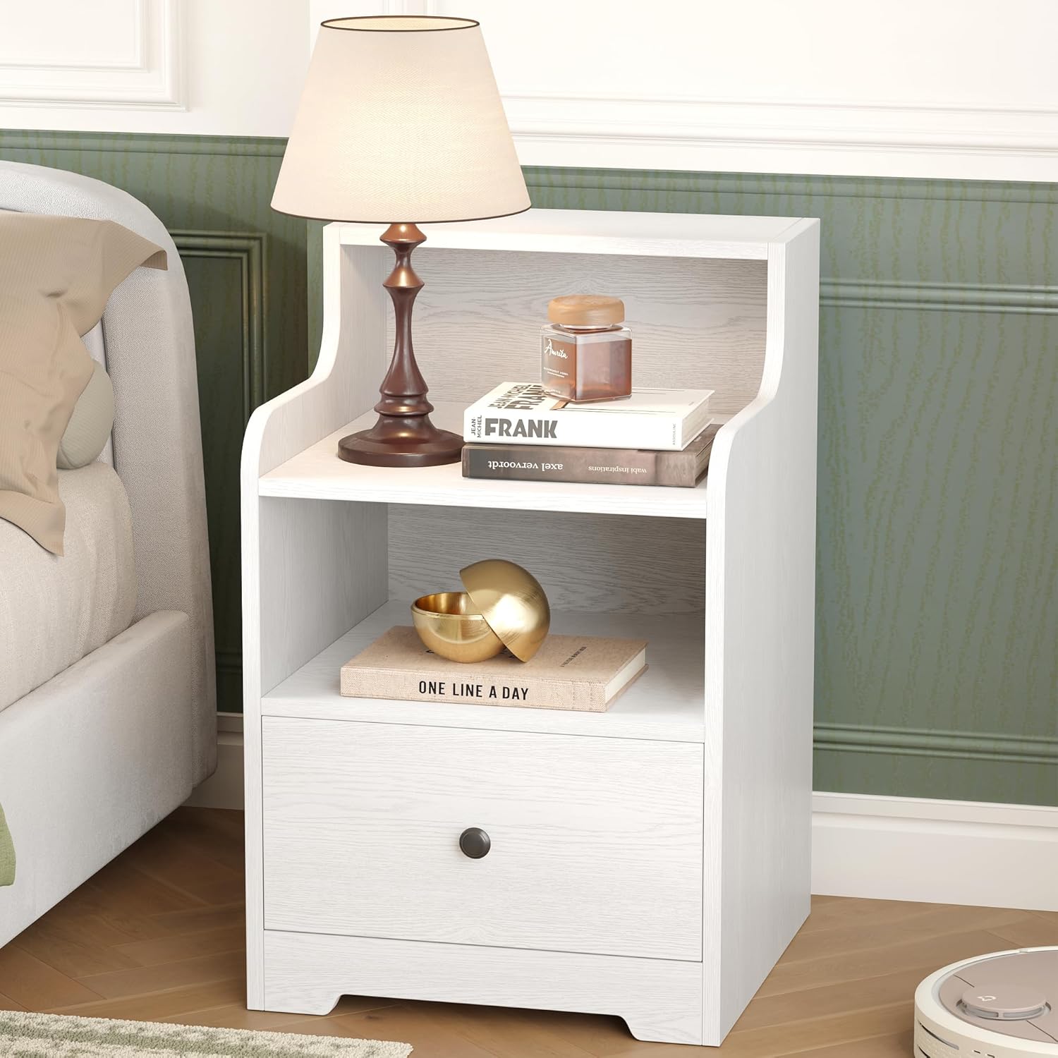 LIKIMIO Versatile Wood Grain Nightstand