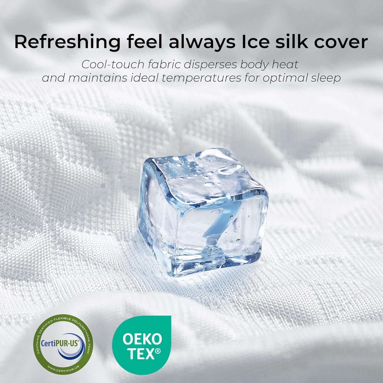 LIKIMIO Cooling Gel Memory Mattress Topper (CertiPUR-US Certified)
