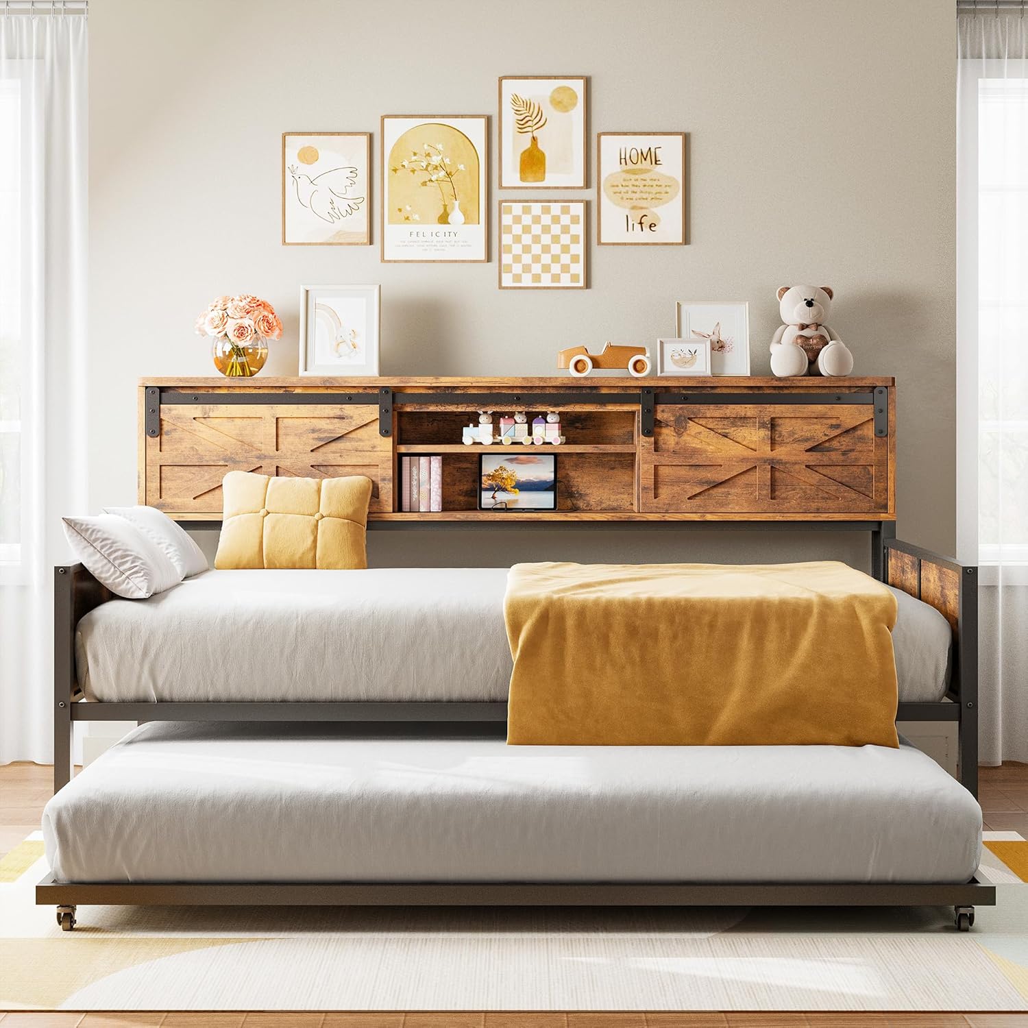 LIKIMIO Trundle Sofa Bed