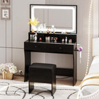 LIKIMIO 55.12” Hair Dryer Holder Make Up Vanity