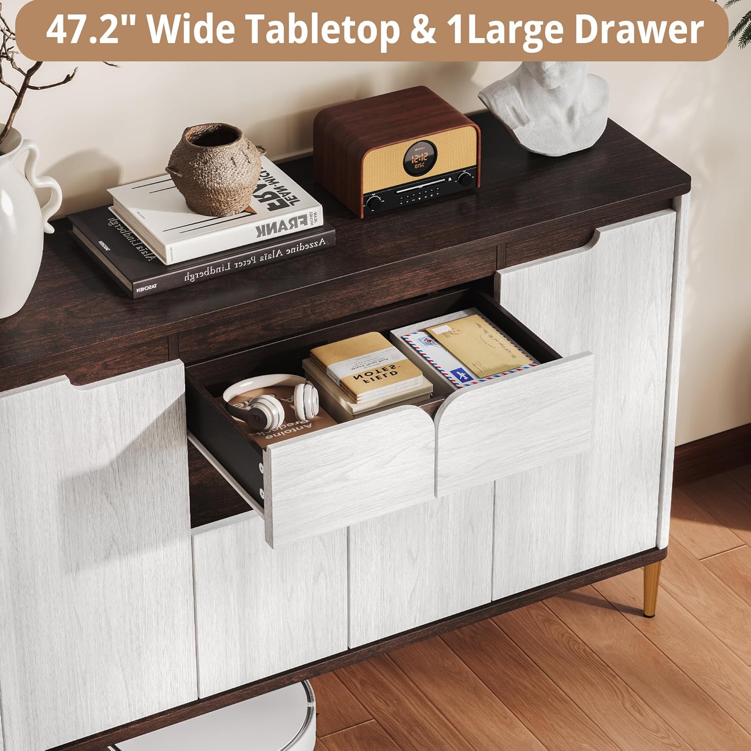 LIKIMIO Mid-Century Modern Storage Cabinets