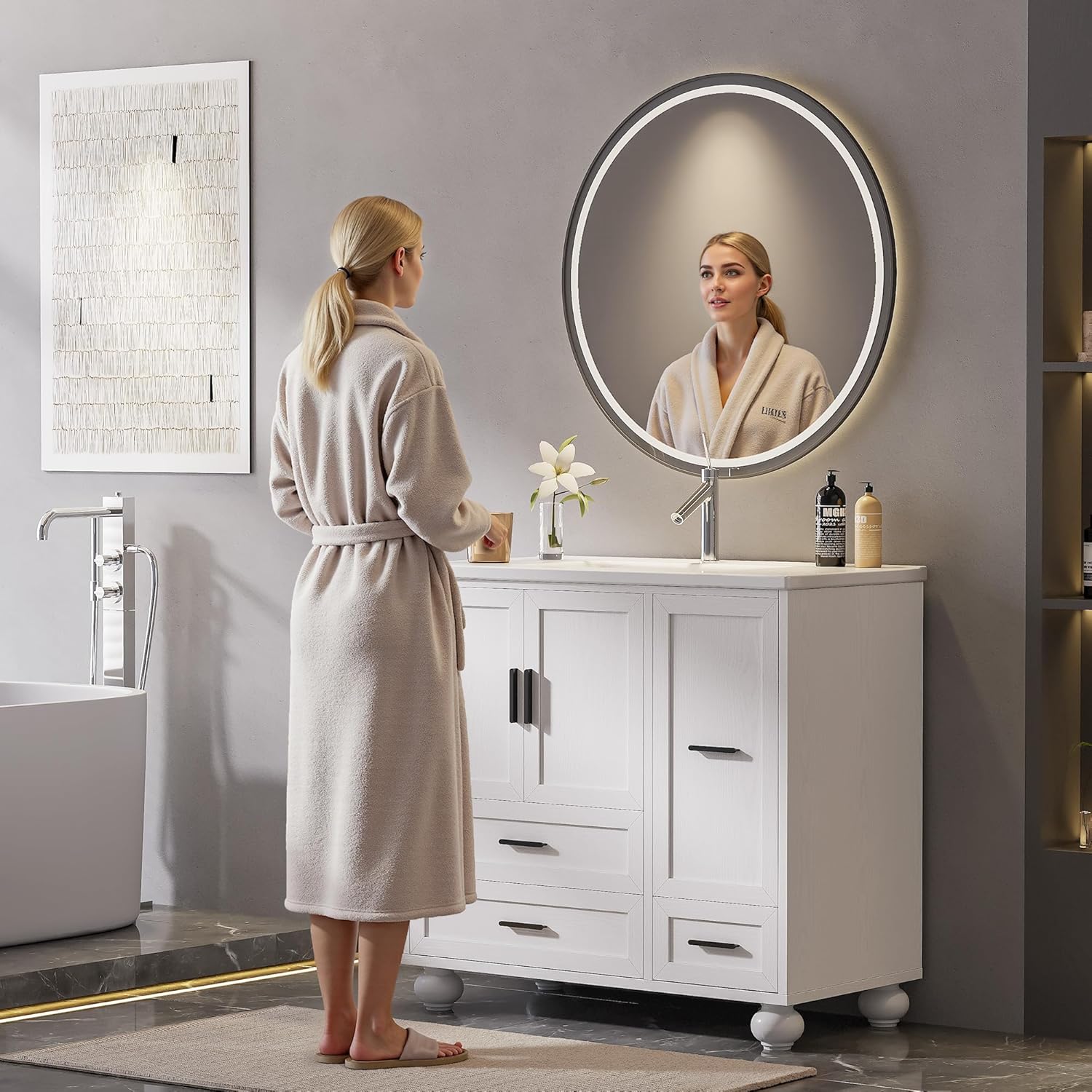 LIKIMIO Modern Wooden Bathroom Vanity (30"/36")