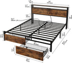 LIKIMIO Storage Retro Bed Frame