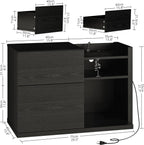 LIKIMIO Wooden Charging Station Nightstand