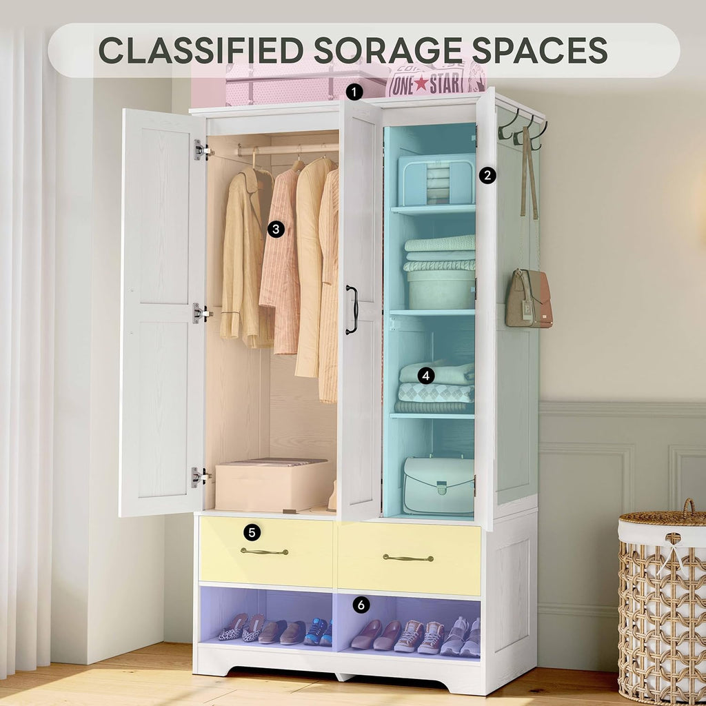 LIKIMIO Semi-mirror Storage Closet（70.35“）