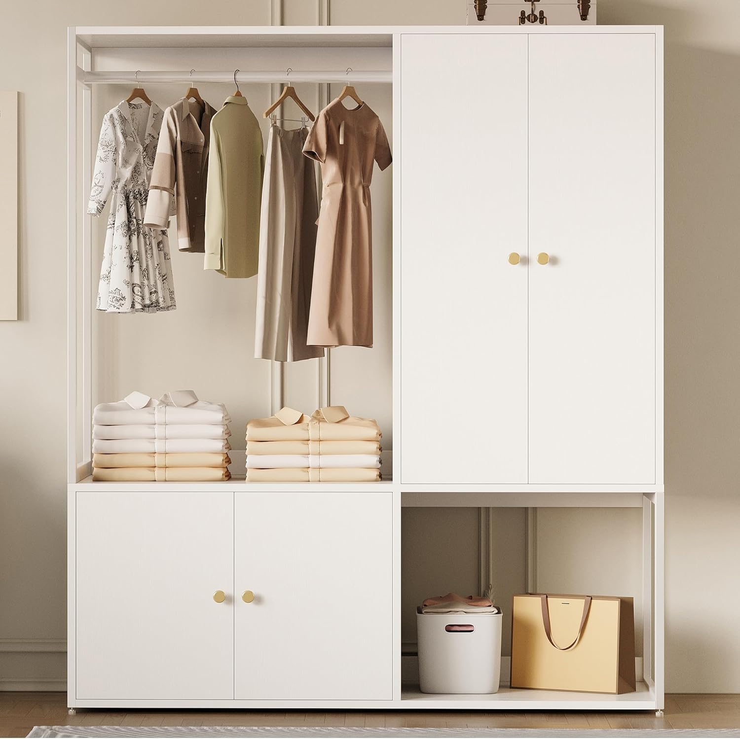 LIKIMIO 63”  Hanging Rod Closet
