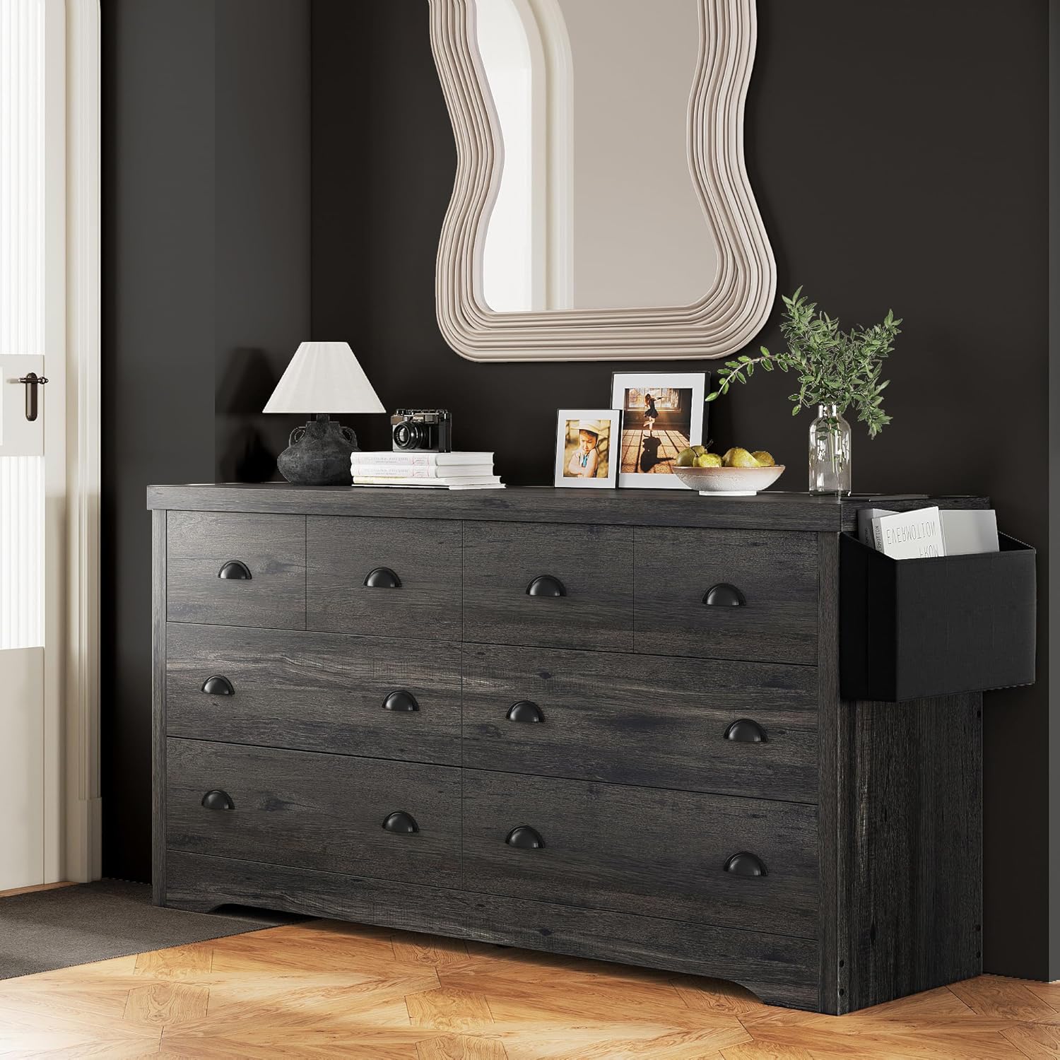 LIKIMIO Wooden 8-Drawers Dresser (59")