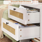 LIKIMIO Rattan Charging Nightstand