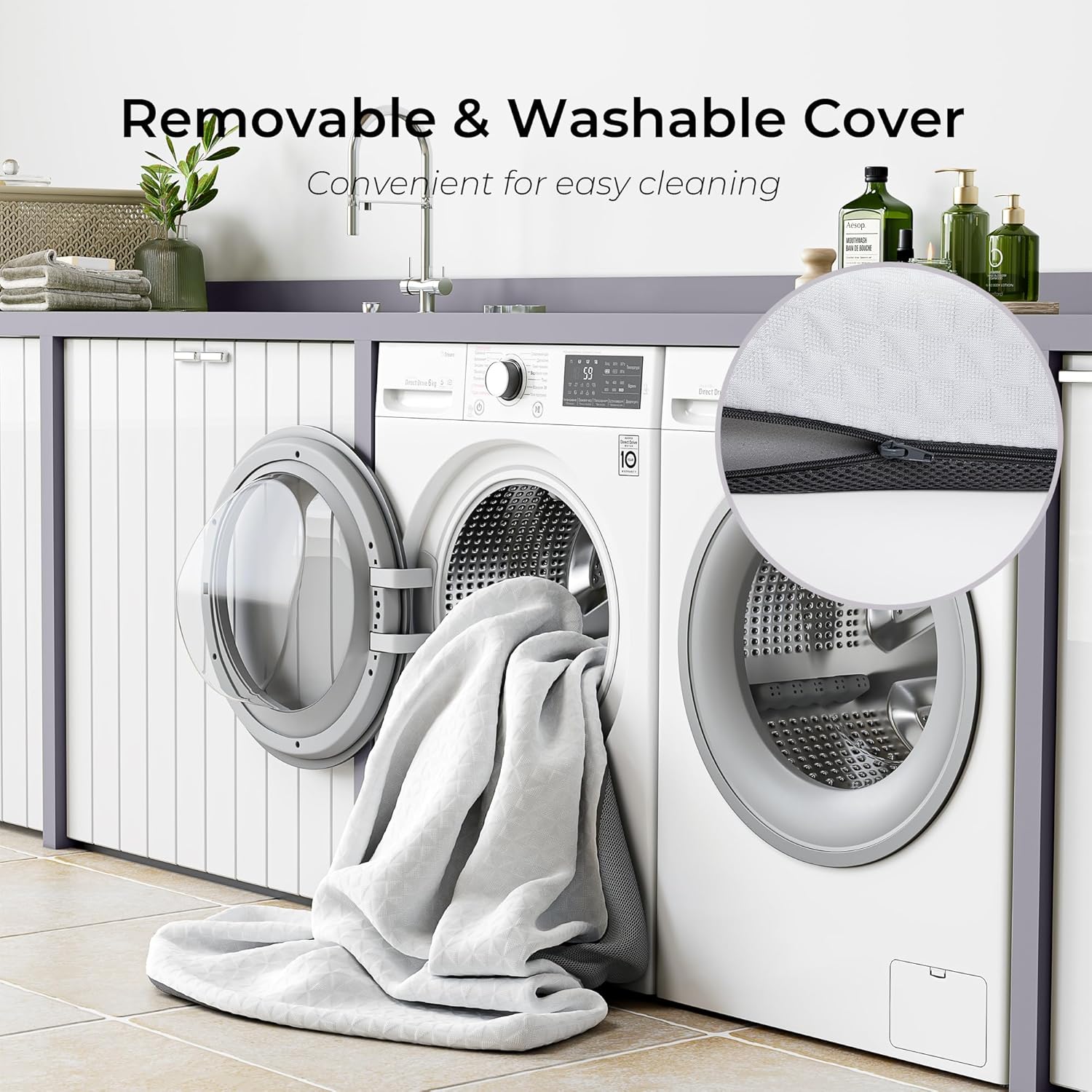 LIKIMIO Cooling Gel Memory Mattress Topper (CertiPUR-US Certified)