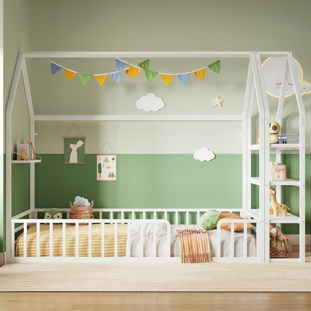 LIKIMIO Floor-standing Storage Loft Bed Frame