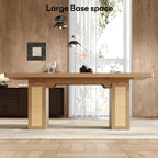 LIKIMIO Modern Woven Rattan Dining Table（78.7”）