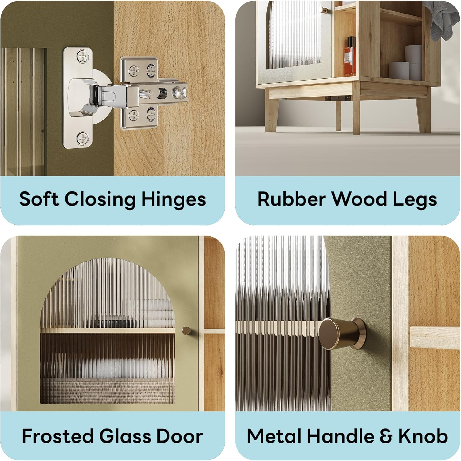 LIKIMIO 24 Inch Bathroom Vanity with Sink, Compact Bathroom Cabinet with Integrated Ceramic Sink