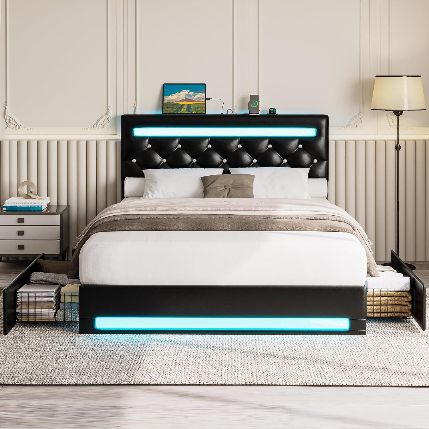 LIKIMIO PU Leather Bed