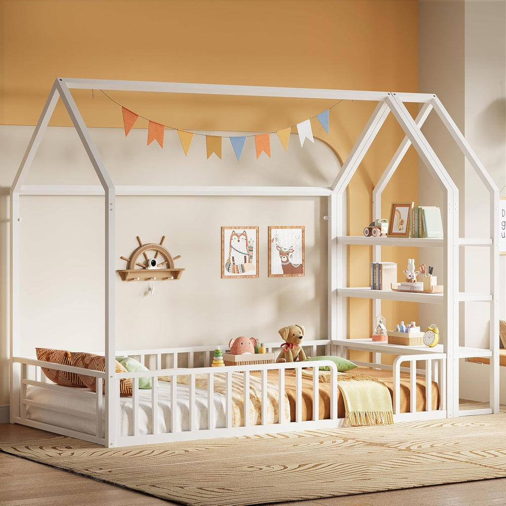 LIKIMIO Floor-standing Storage Loft Bed Frame