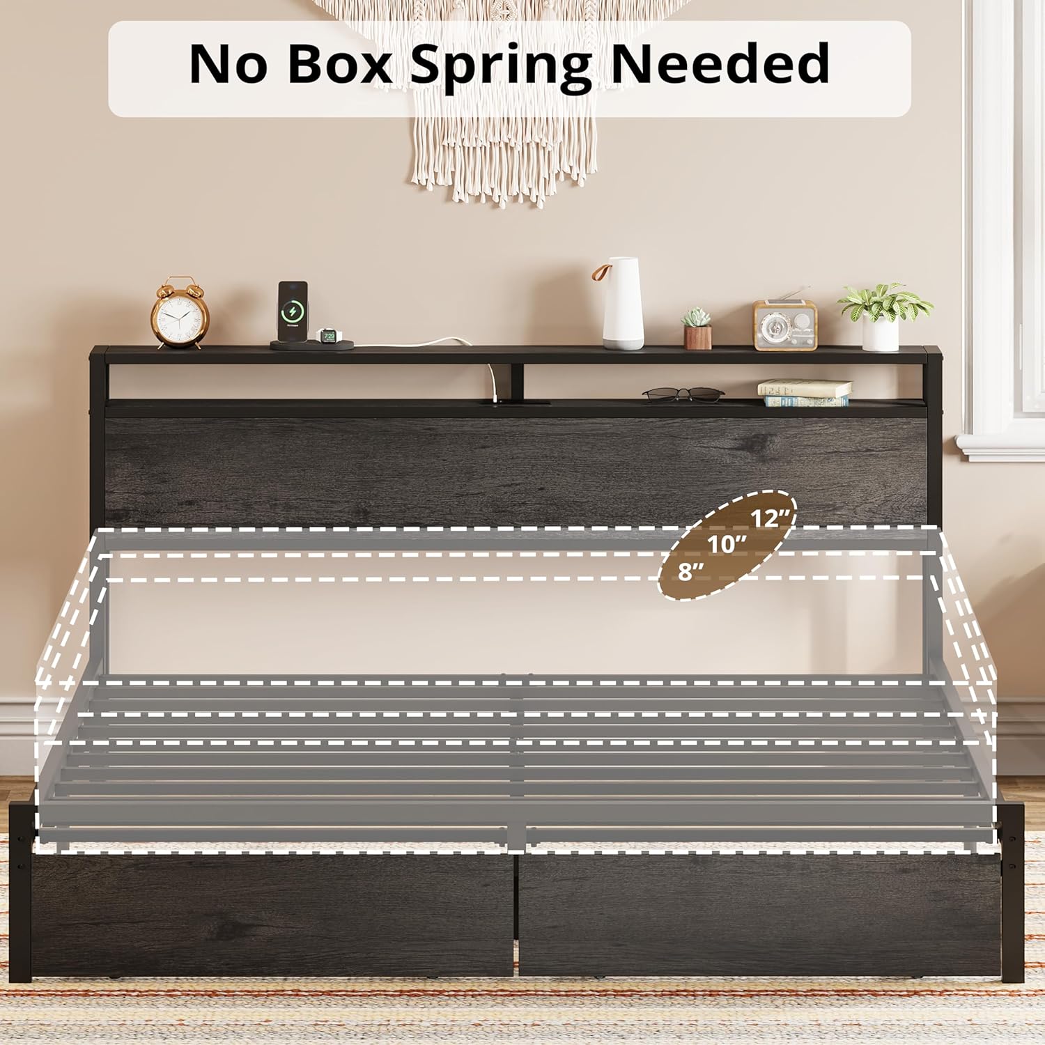LIKIMIO Storage Retro Bed Frame – Likimio
