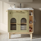 LIKIMIO 30 inch Bathroom Vanity with Sink, Bathroom Vanities Cabinet with Ceramic Sink