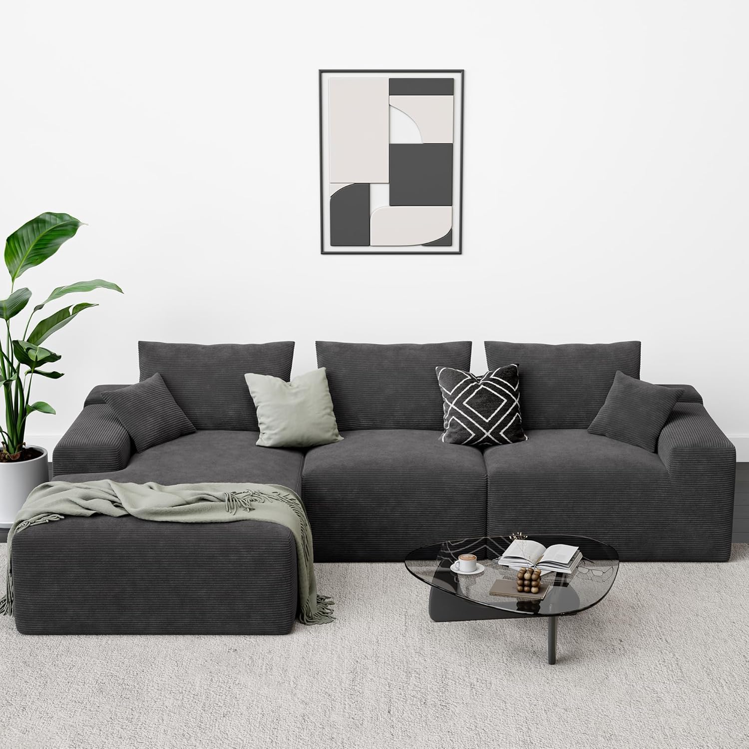 LIKIMIO 120" L-Shaped Sofa