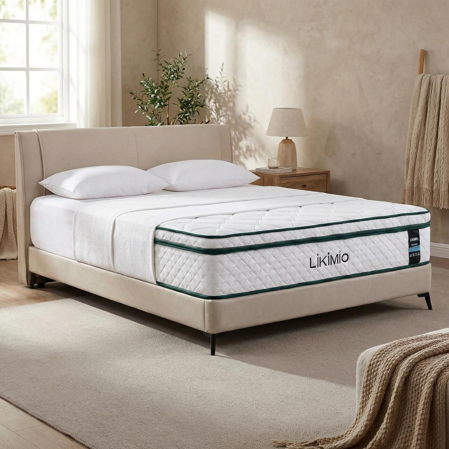 LIKIMIO 12 Inch Memory Foam Mattress, Oeko-TEX & CertiPUR-US Certified
