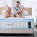 LIKIMIO 12 Inch Gel Memory Foam mattrerss, Oeko-TEX, CertiPUR-US
