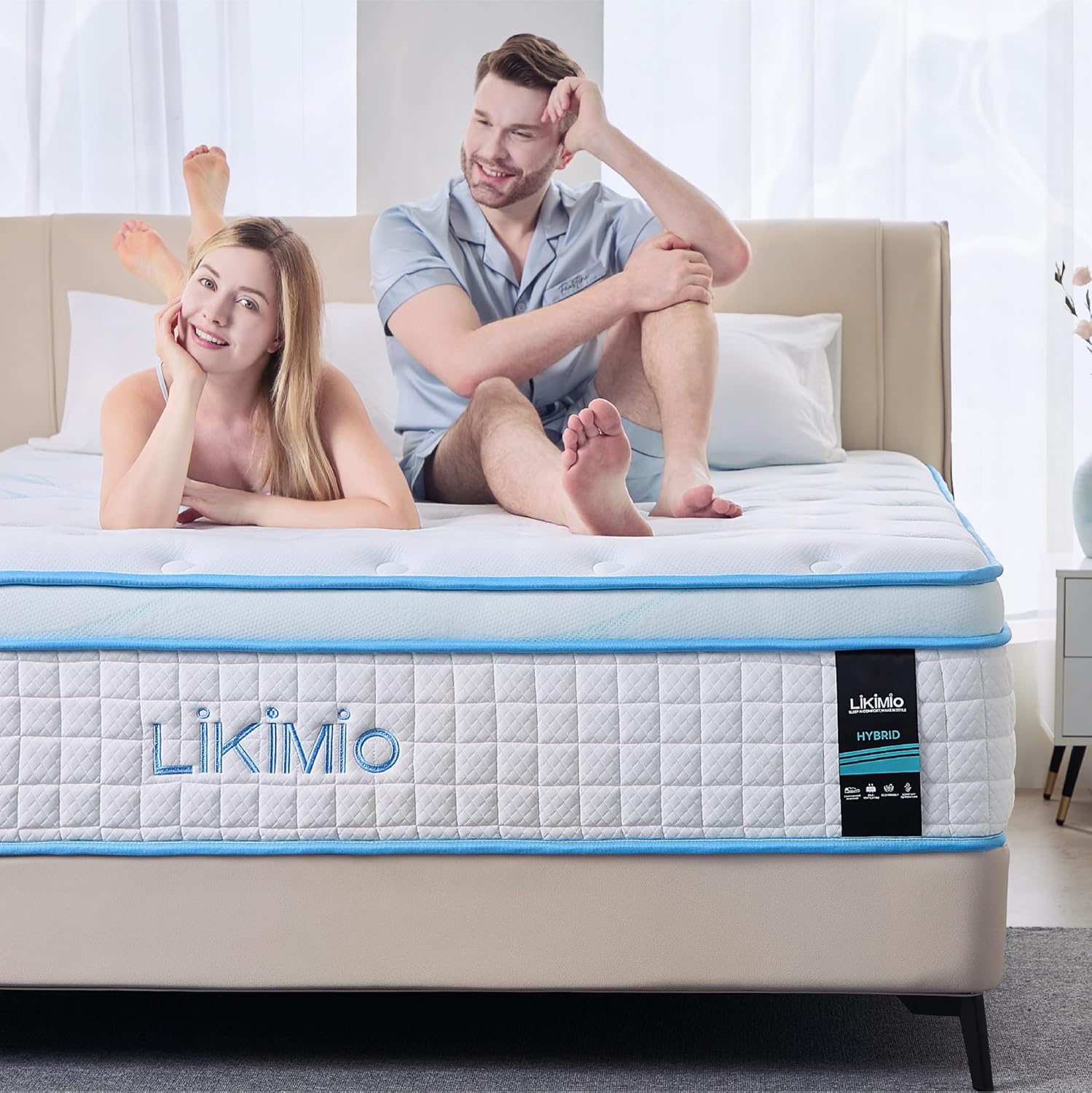 LIKIMIO 12 Inch Gel Memory Foam mattrerss, Oeko-TEX, CertiPUR-US