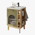 LIKIMIO 24 Inch Bathroom Vanity with Sink with Integrated Ceramic Sink