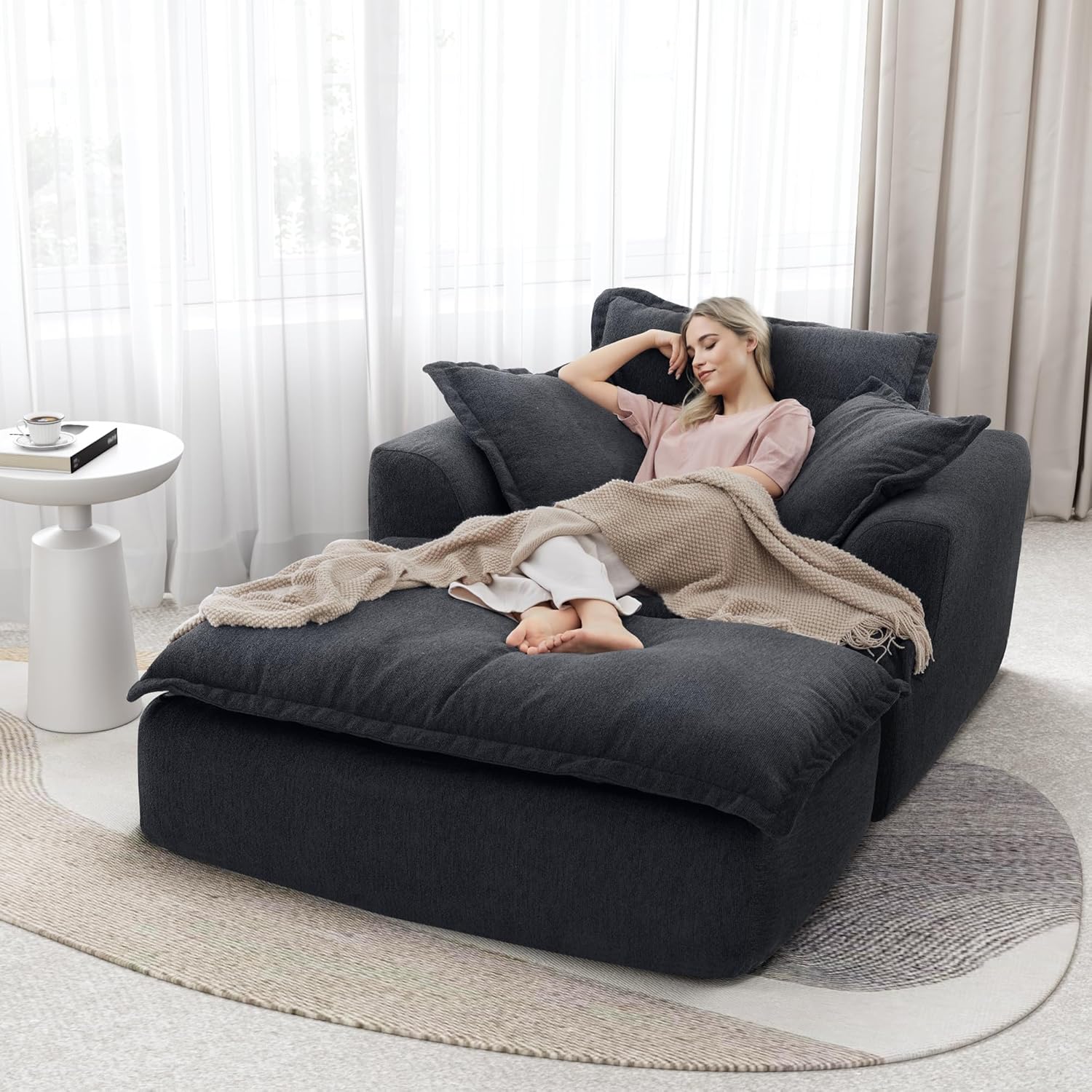 LIKIMIO Chenille Upholstered Sofa Bed（50”）