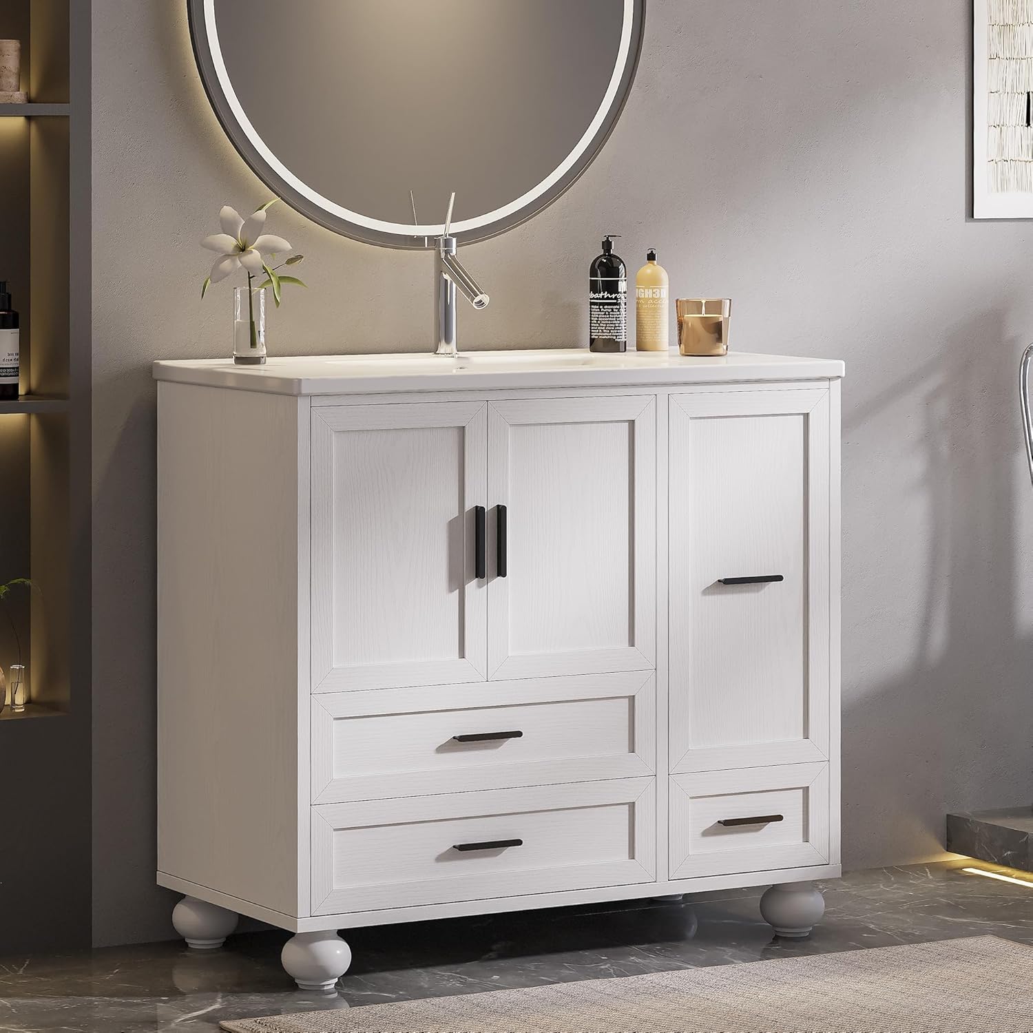LIKIMIO Modern Wooden Bathroom Vanity (30"/36")