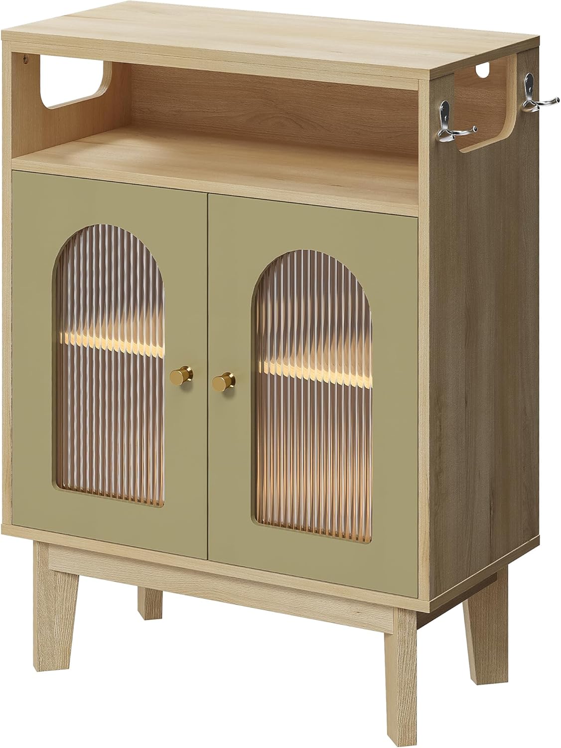 LIKIMIO Bathroom Storage Cabinet, Small Cabinet with 2 Doors and Adjustable Shelf