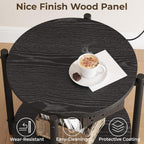 LIKIMIO 2-Tier Round End Table （15.8“）