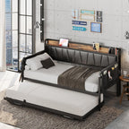 LIKIMIO Storage Trundle Sofa Bed