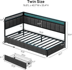 LIKIMIO Leather Corner Bed