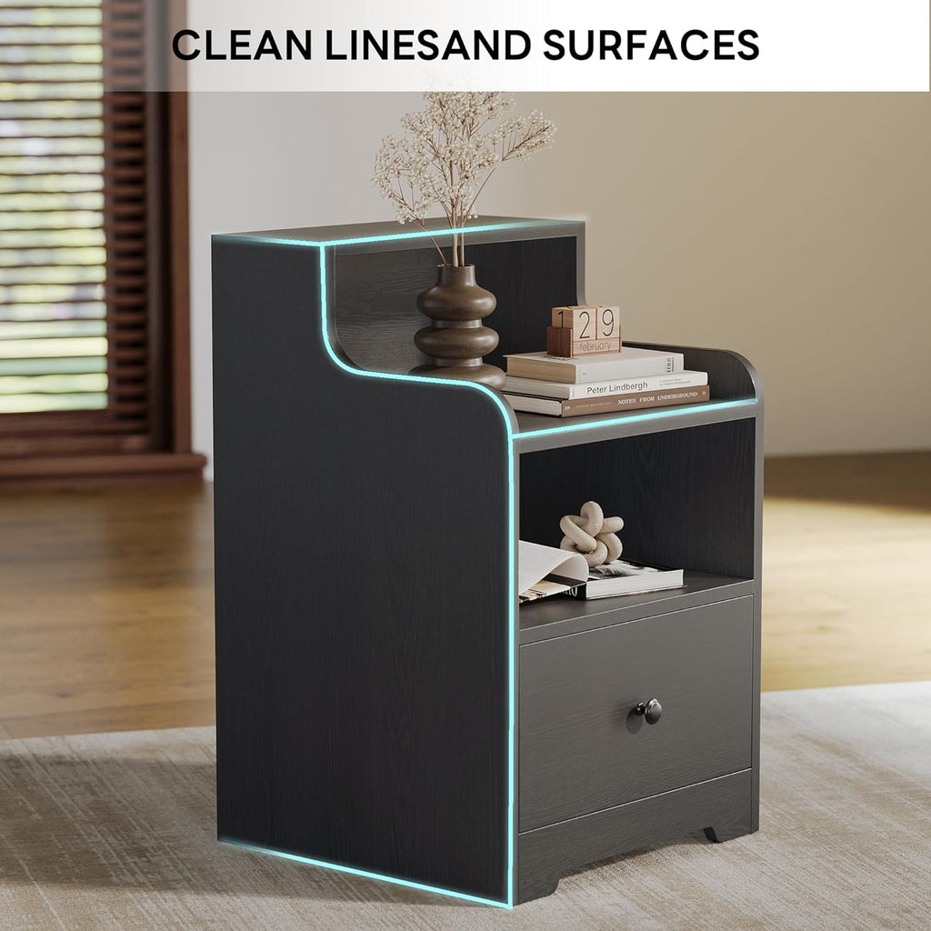 LIKIMIO Versatile Wood Grain Nightstand