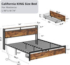 LIKIMIO Storage Retro Bed Frame