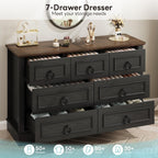 LIKIMIO Wooden 7-Drawer Dresser (47.2")