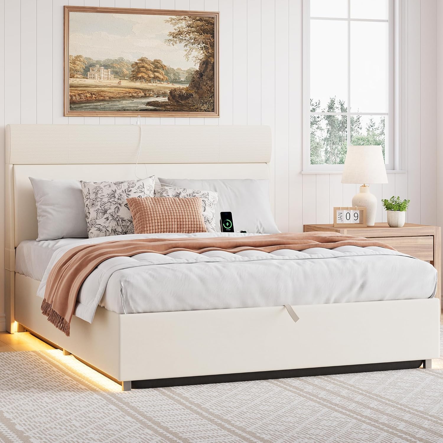 LIKIMIO Liftable Storage Bed Frame