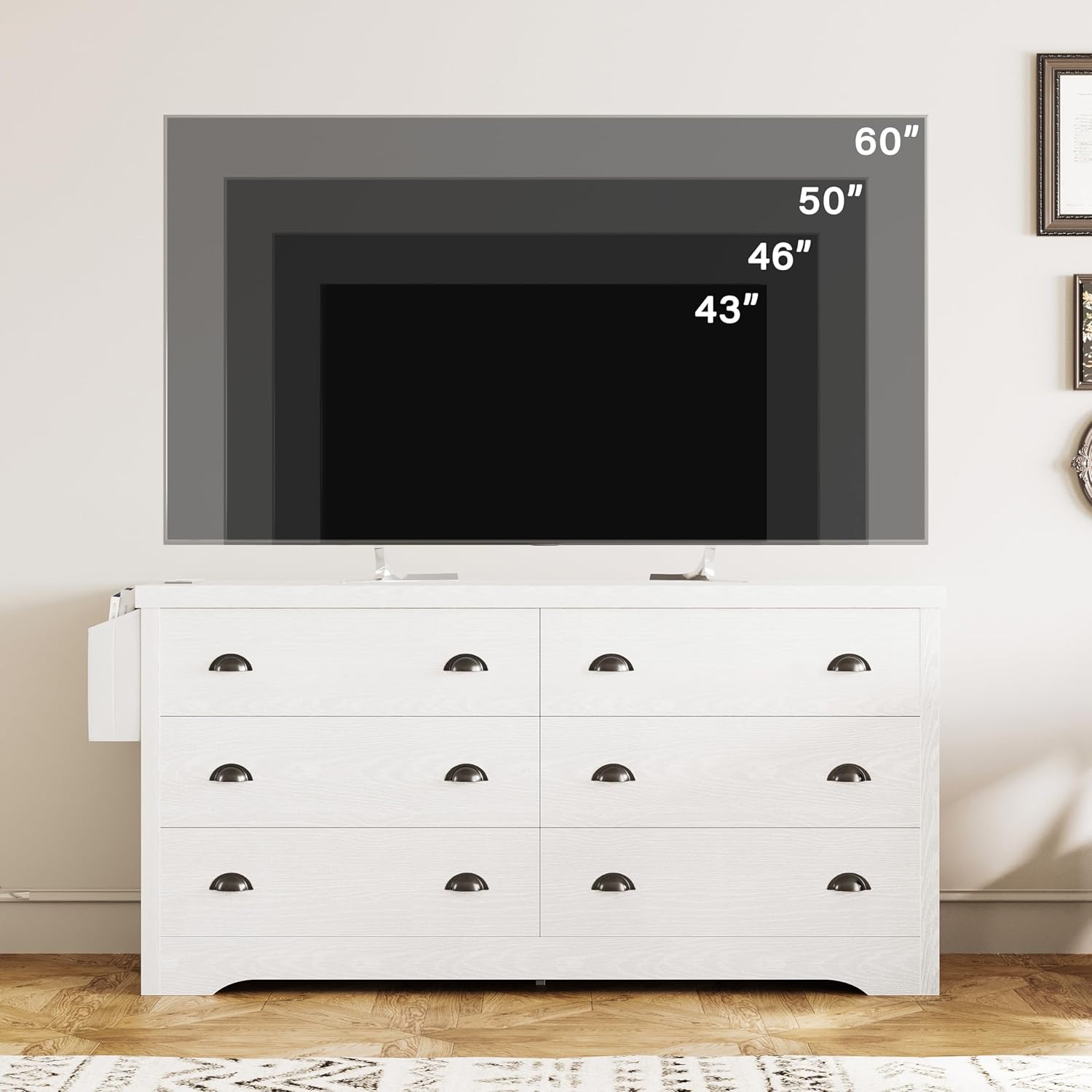 LIKIMIO 6-Drawer MDF Board Dresser (31.5")