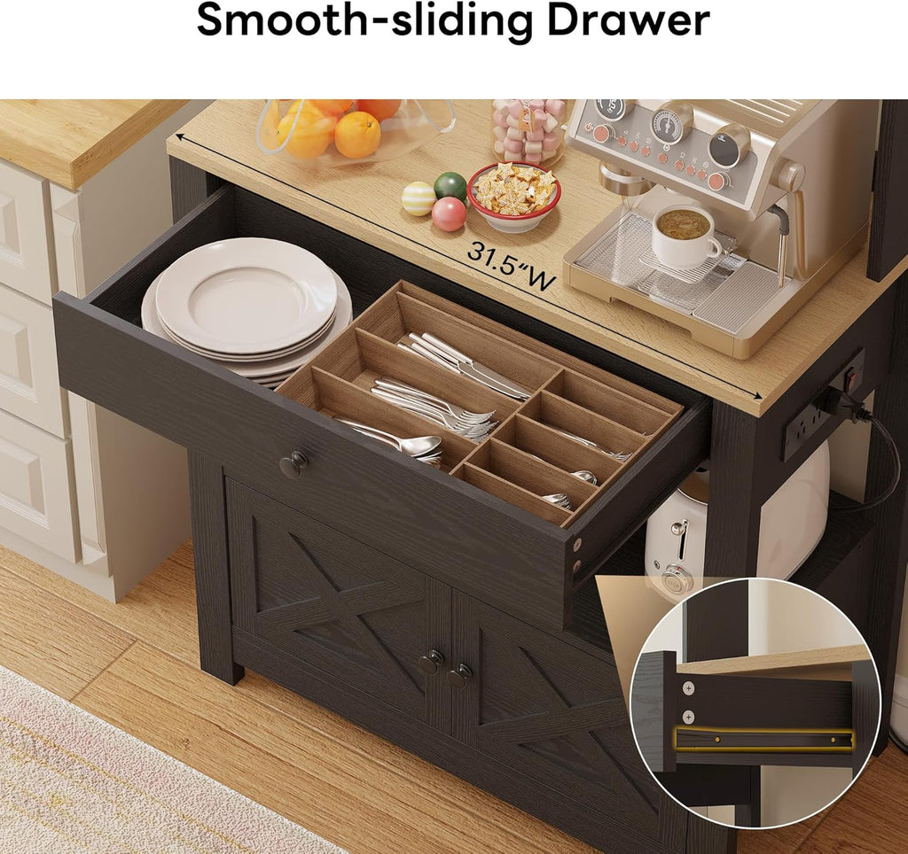 LIKIMIO Farmhouse Style Baker Rack