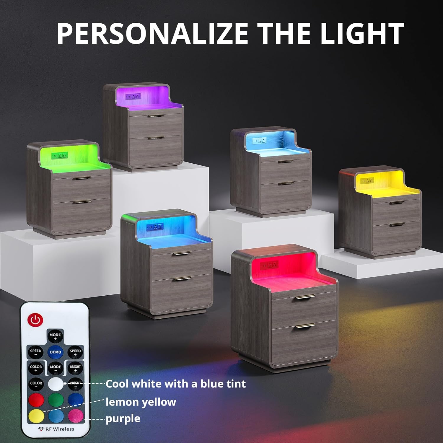 LIKIMIO Pull-Out Shelf Nightstand