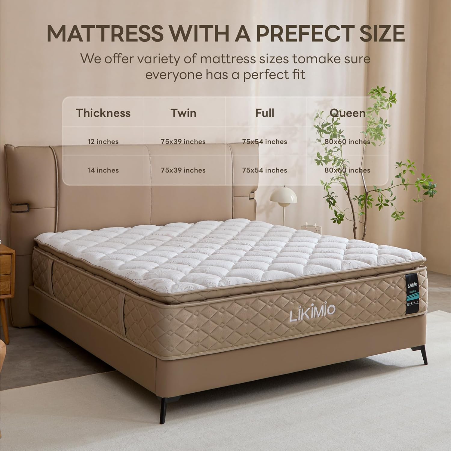 LIKIMIO Gel Memory Foam, Fiberglass Free, CertiPUR-US Certified